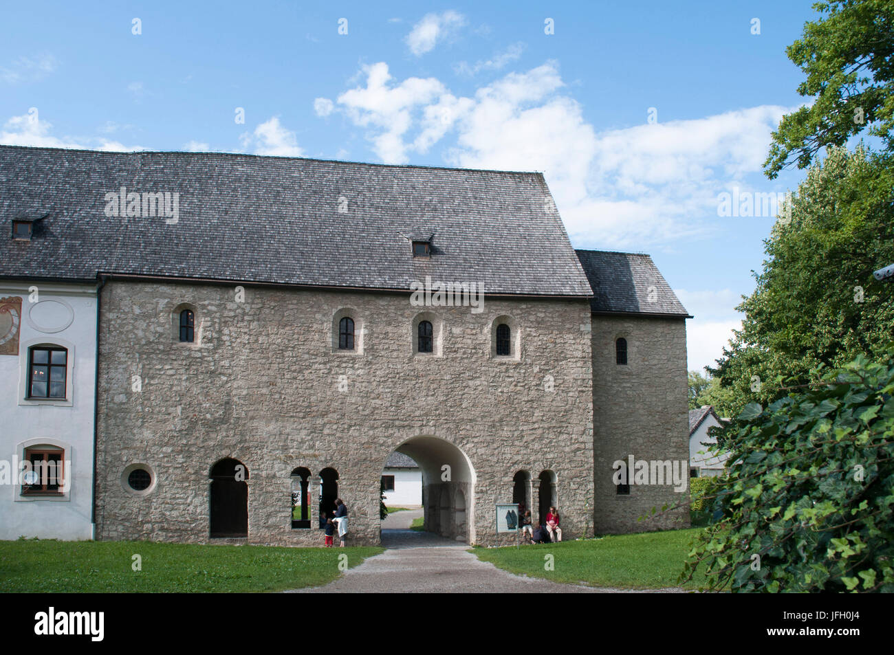 Karolingische Tor Halle, Fraueninsel im Chiemsee See, Kloster Frauenwörth, Fraueninsel, Frauensee Chiemsee, See Chiemsee, Bayern, Deutschland Stockfoto