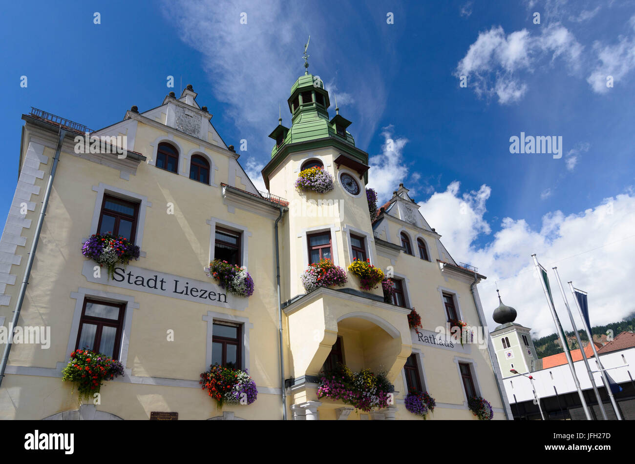 Rathaus, Österreich, Steiermark, Dachstein Tauern Region, Liezen Stockfoto