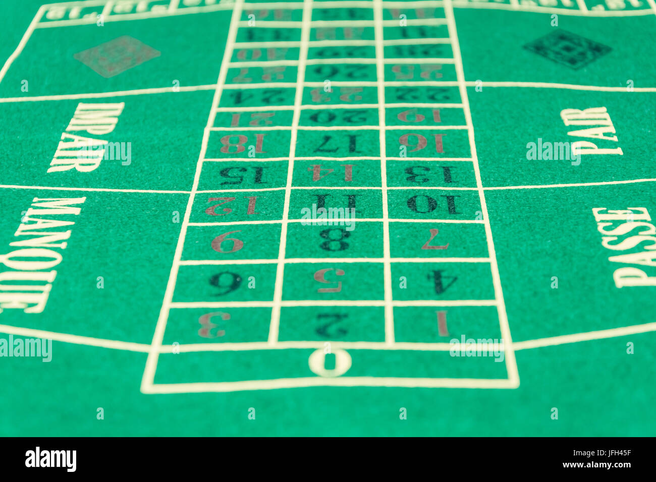 Roulette Layout Stockfoto