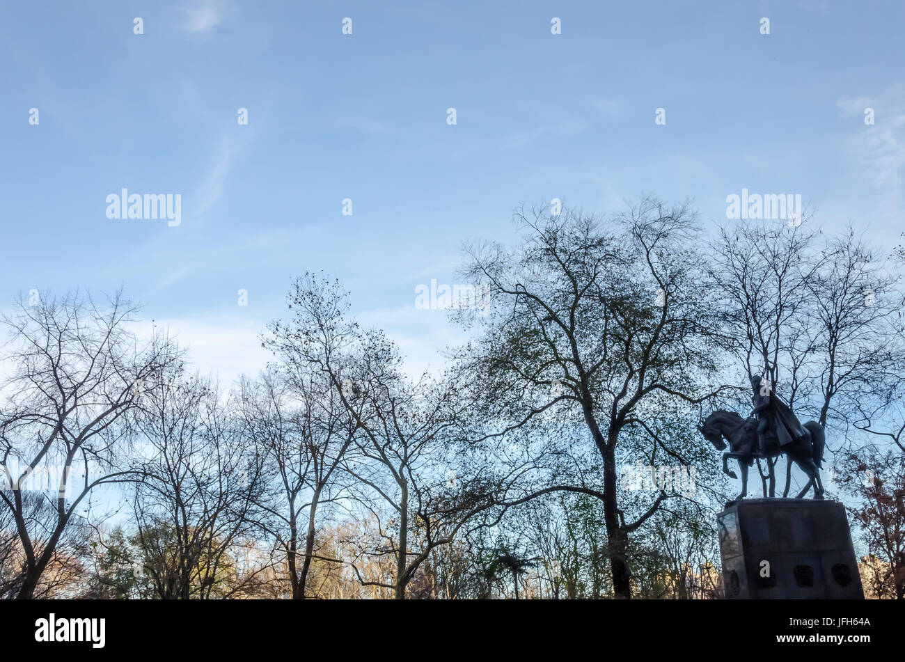Statue in New York Central Park Stockfoto
