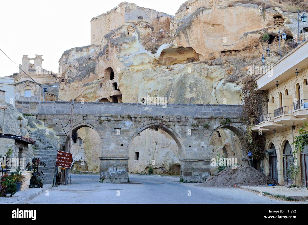 Mustafapasa römische Aquädukt Türkei Stockfoto