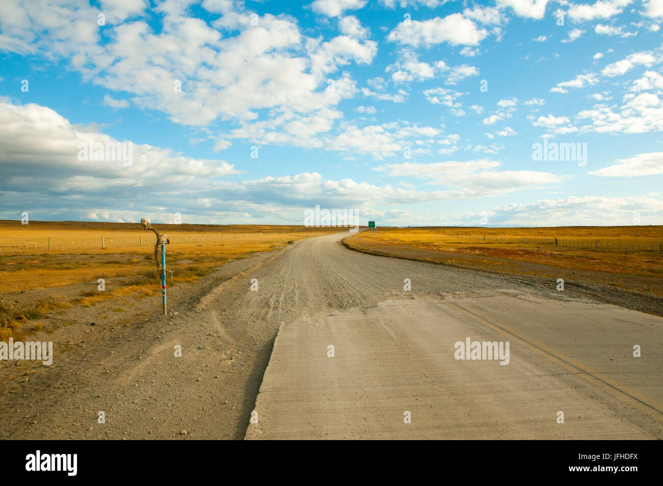 Gravel Road - Tierra Del Fuego - Chile Stockfoto