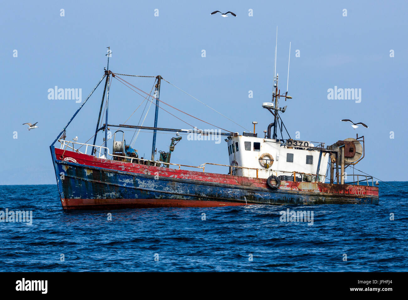 Fischerboot vor der Westküste von Irland, in der Nähe von Valentia Island Wild Atlantic Way Stockfoto