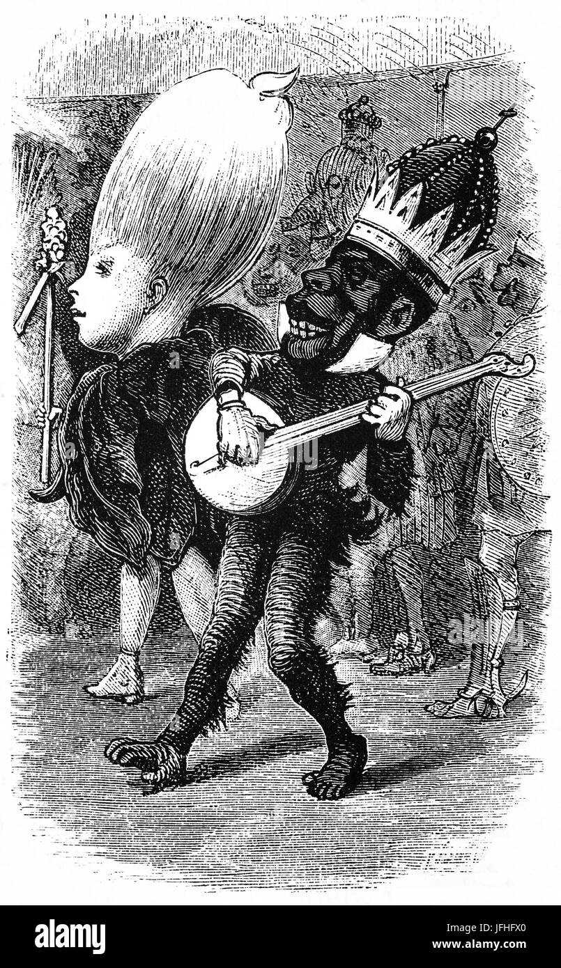 1879: Karikaturen von Partygänger verkleidet für den Fasching Karneval, New Orleans, Louisiana, Vereinigte Staaten von Amerika Stockfoto