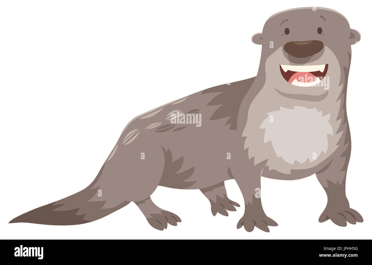 Otter cartoon Tier Charakter Stockfoto