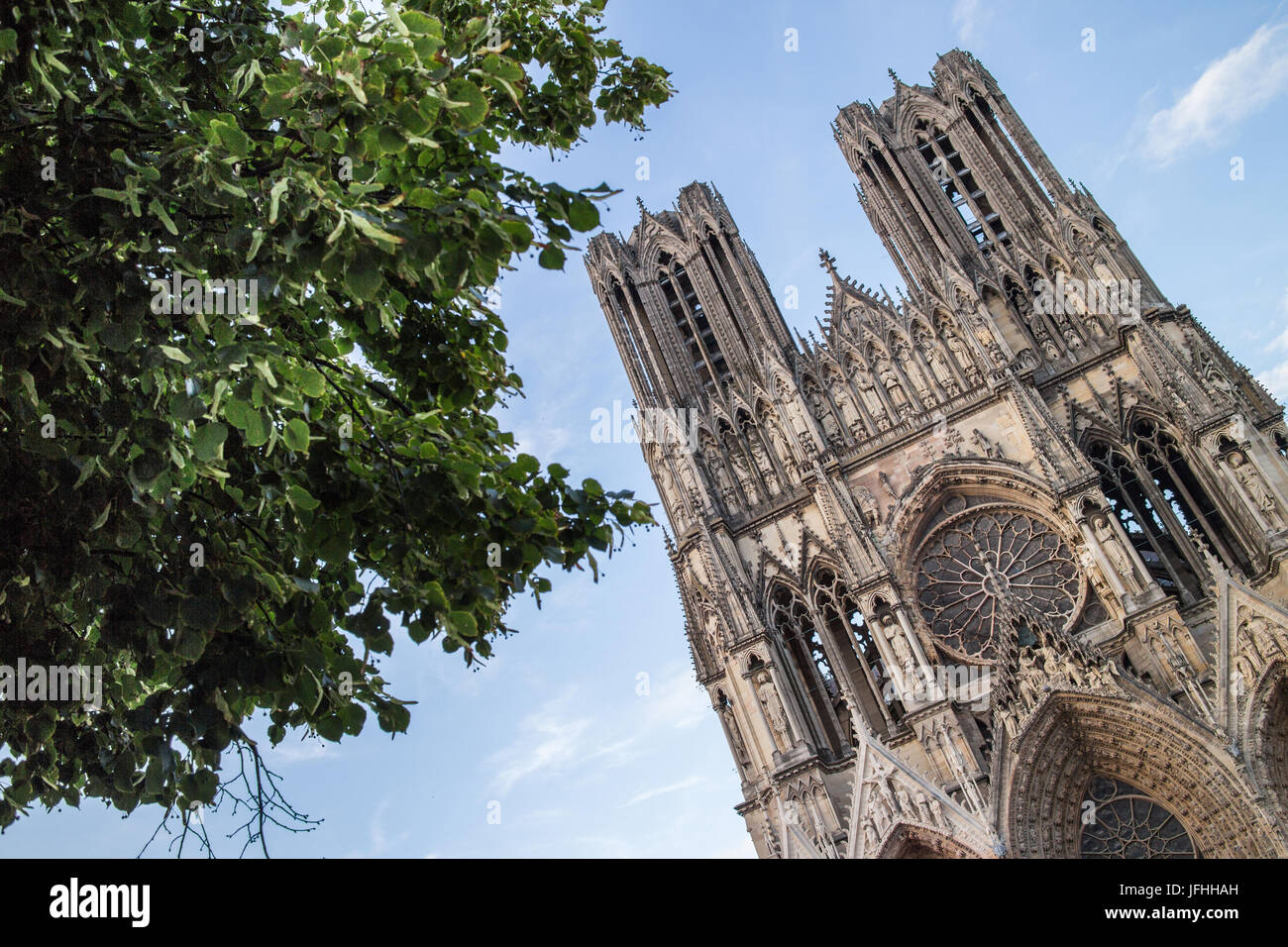 Kathedrale Notre-Dame in Reims, Frankreich Stockfoto