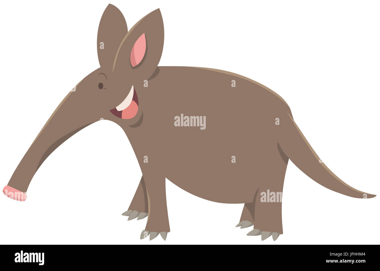 Cartoon aardvark Tier Charakter Stockfoto