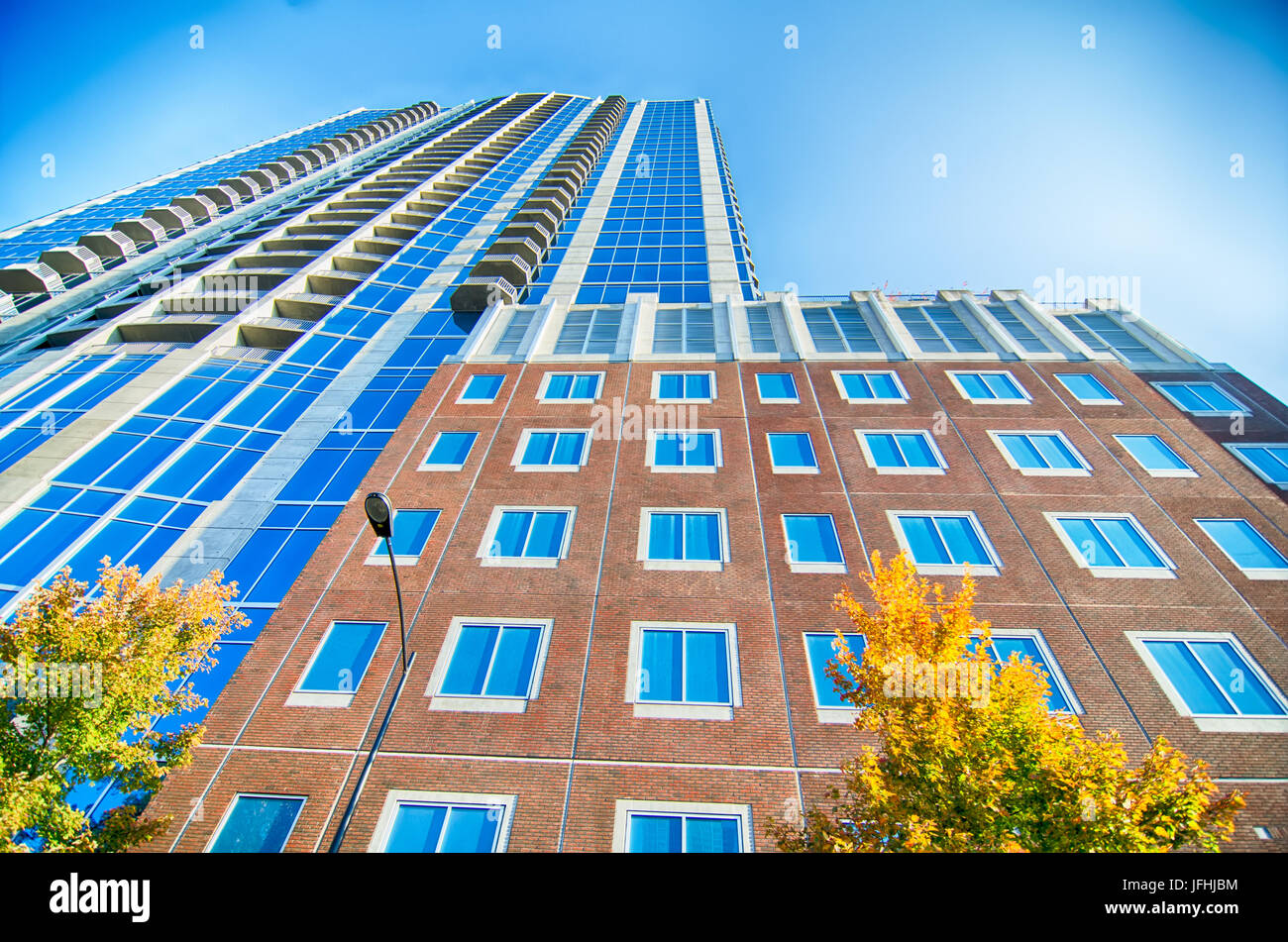 Hochhaus Gebäude in Charlotte, North Carolina, USA Stockfoto