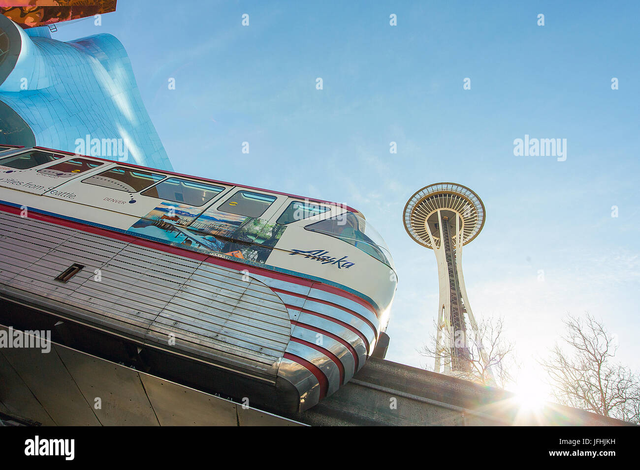 Seattle Washington Blick von der Erleben Sie Musik Stockfoto