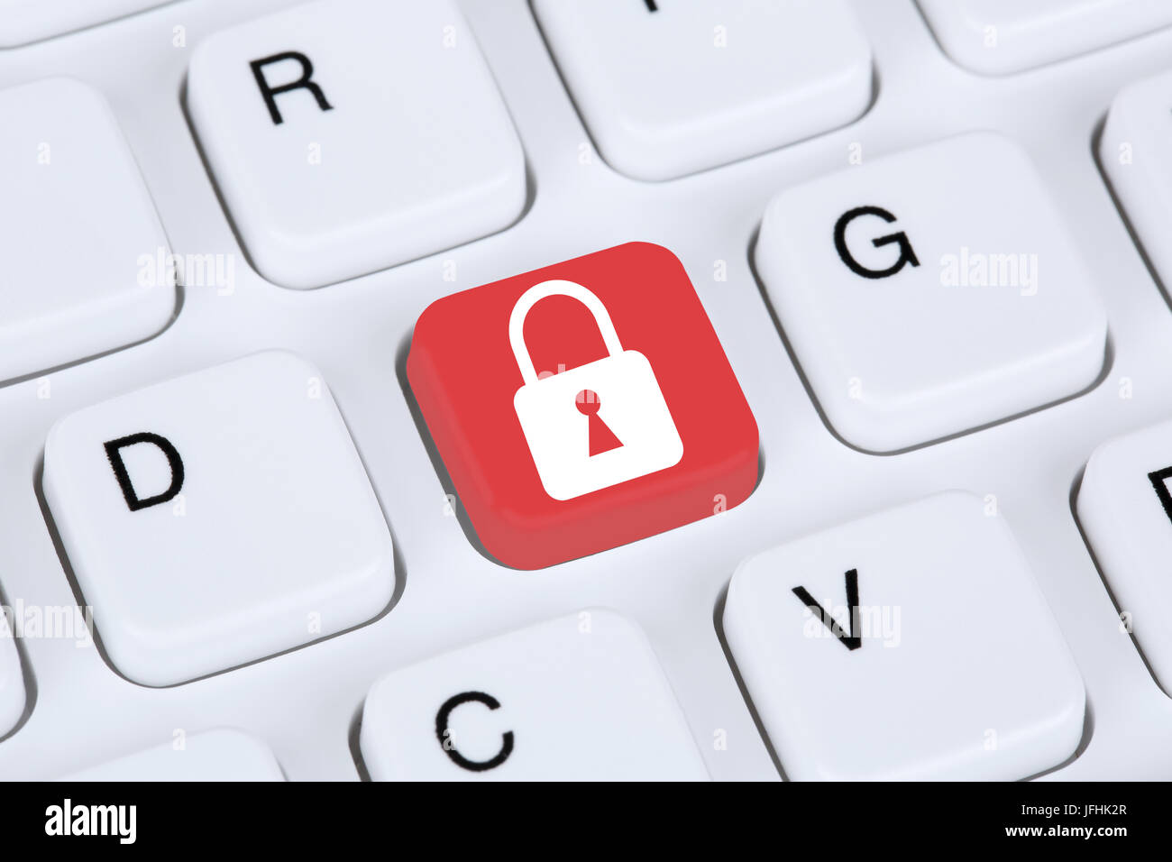Computer Sicherheit im Internet Schloss Symbol Stockfoto