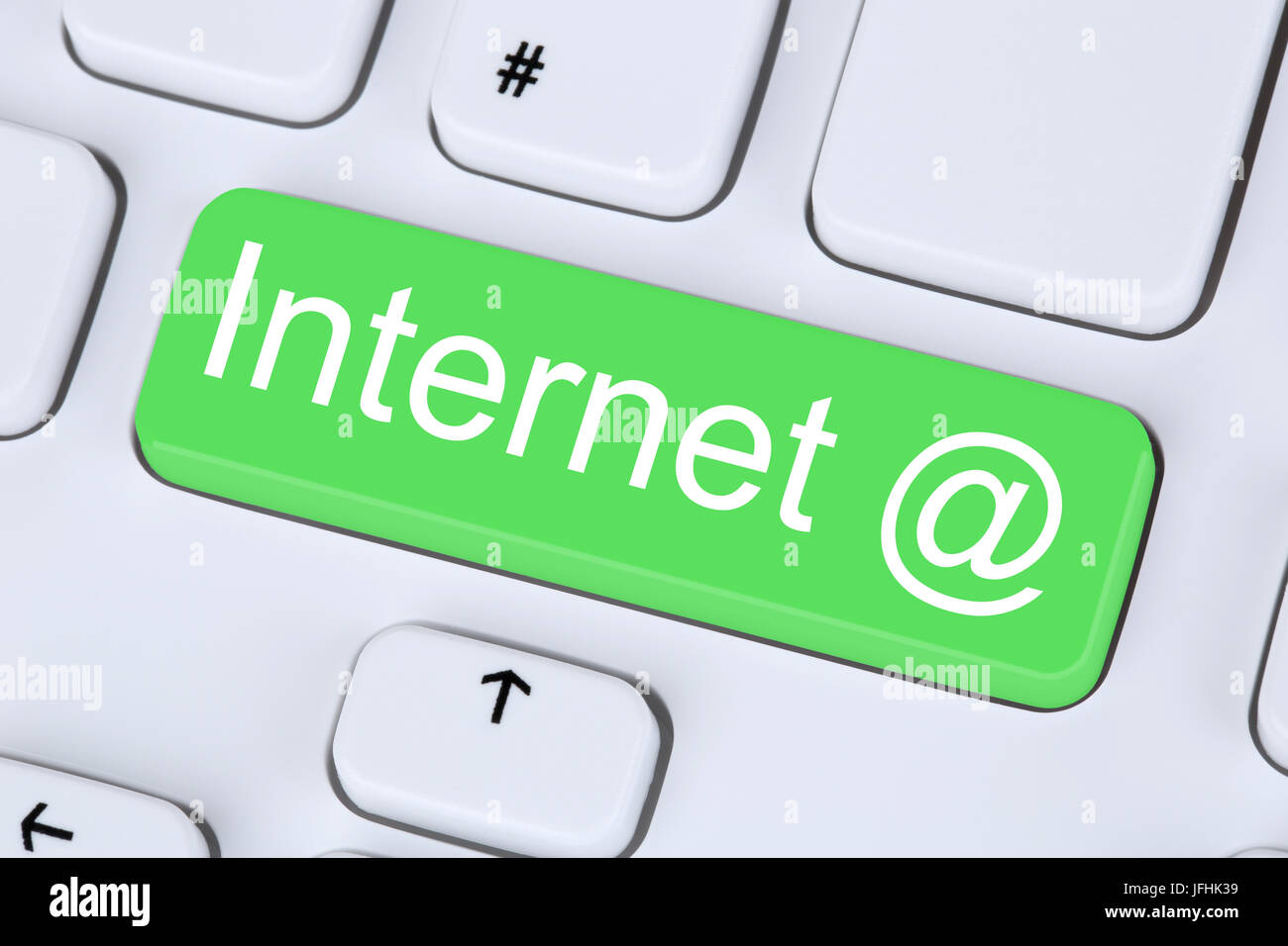 Die Taste 'Internet in Computer Tastatur Stockfoto