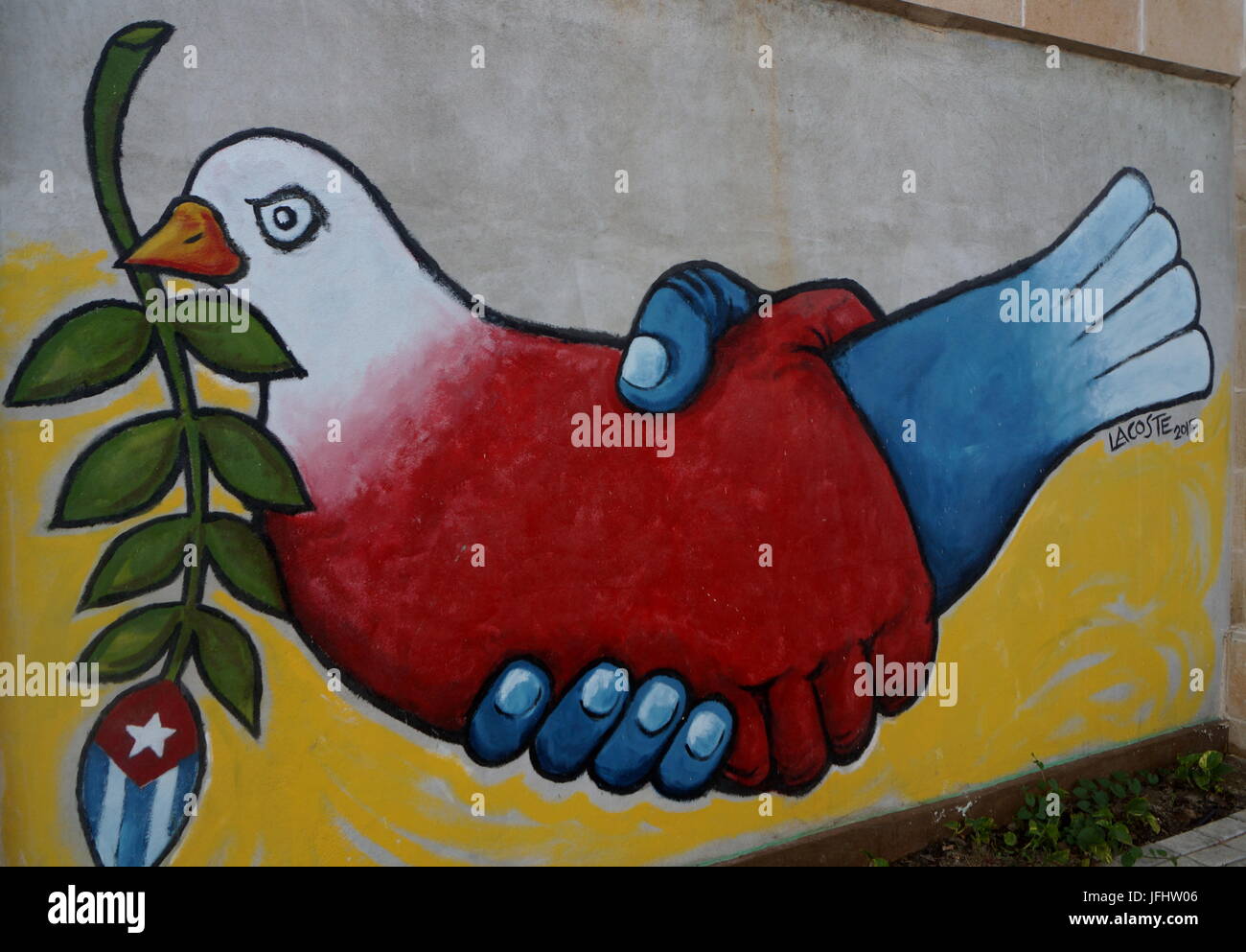 Taube des Friedens, Santa Clara, Kuba Stockfoto