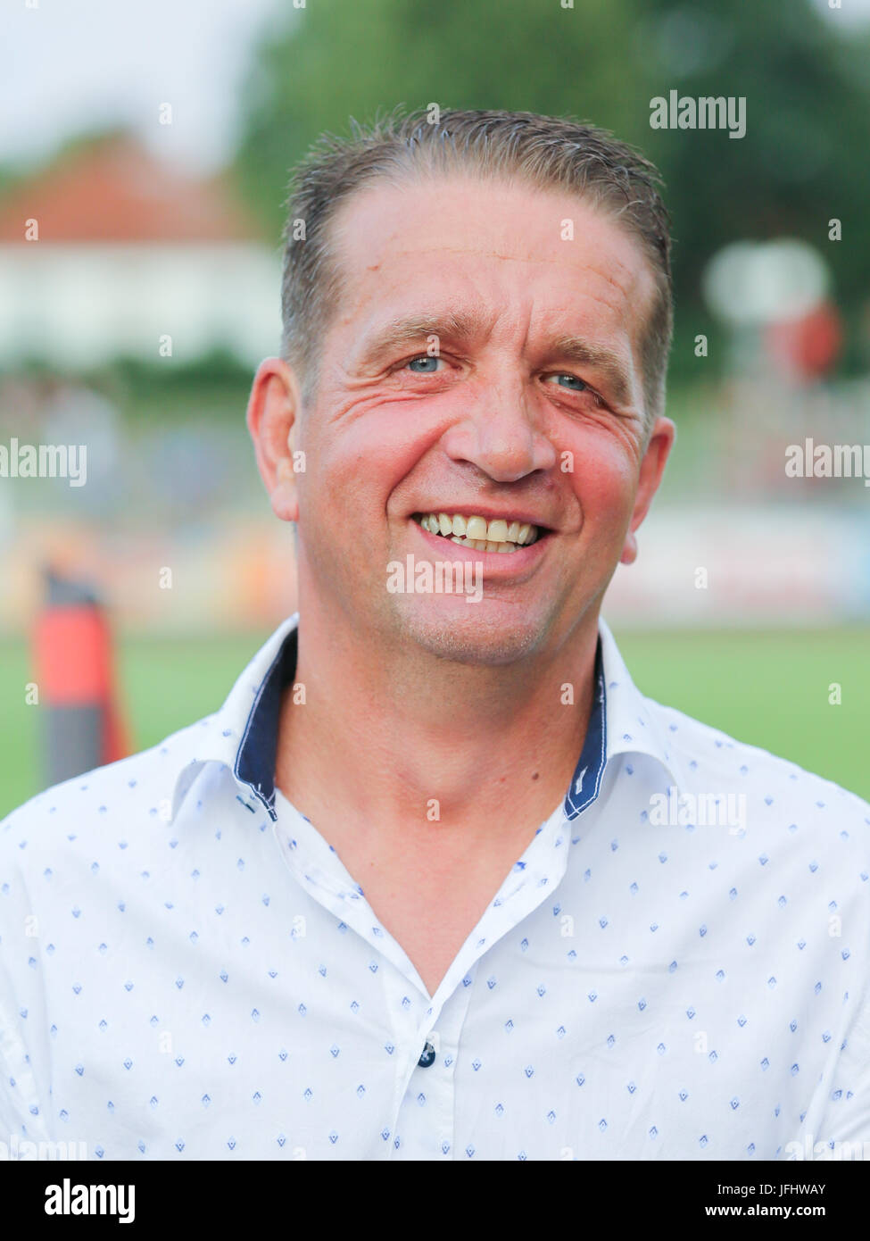 Trainer Andreas Petersen (Germania Halberstadt) Stockfoto