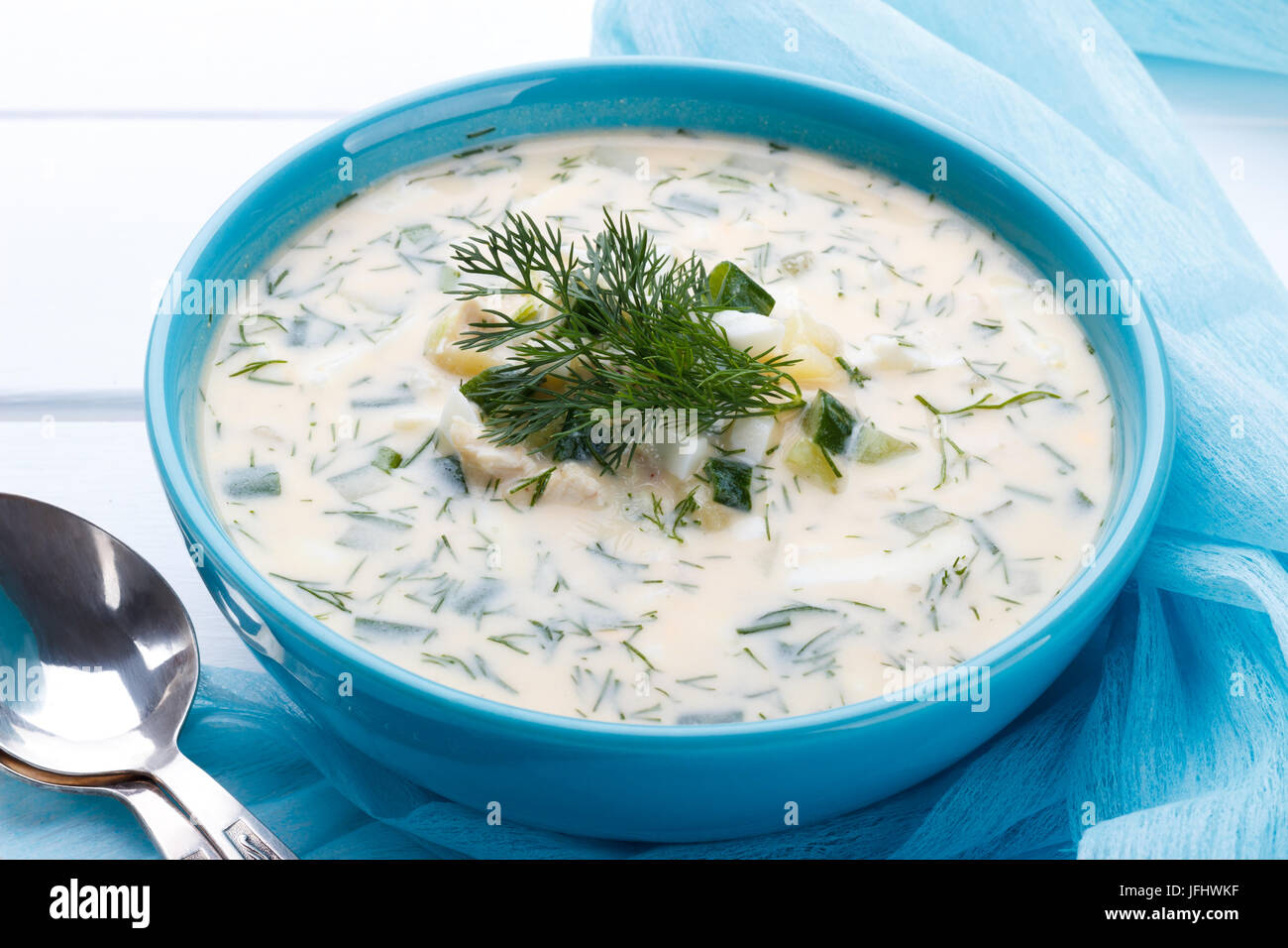 Kalten Sommer Suppe Stockfoto