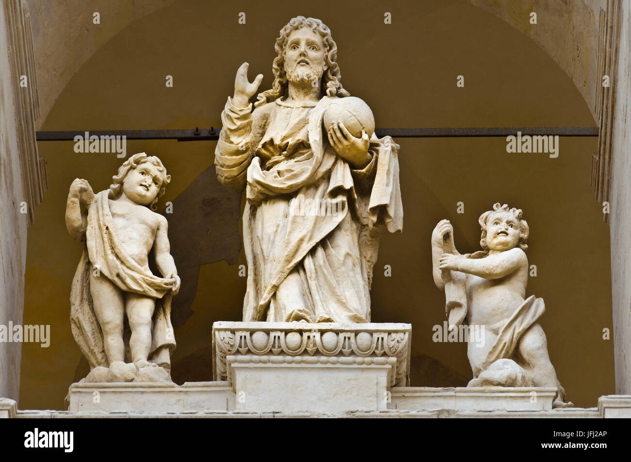 Italien, Süditalien, Sizilien, Sicilia, Palazzolo Acraide Castello Medievale Stockfoto