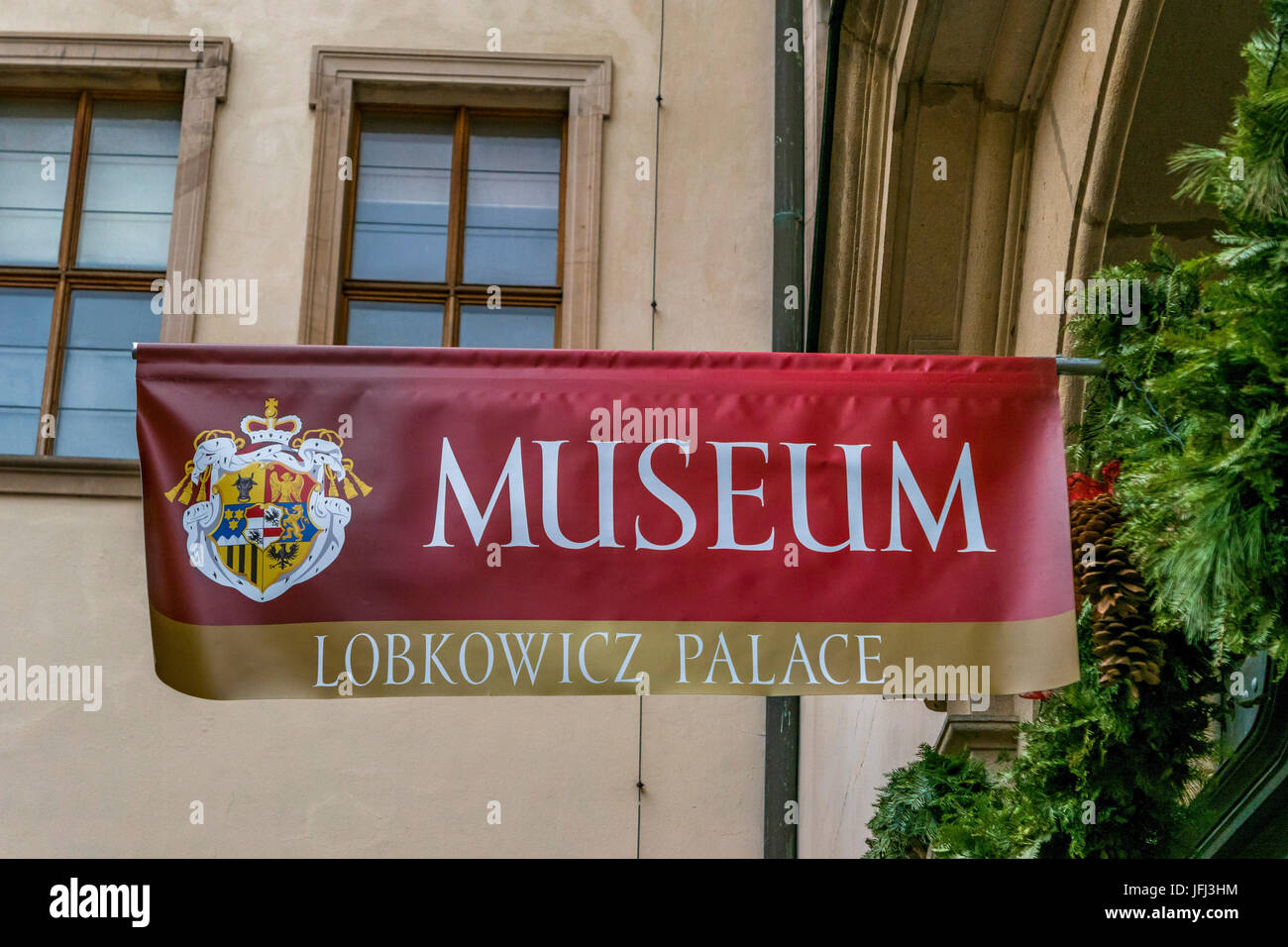 Museum zu unterzeichnen, in der Prager Burg, Hradschin, Prag, Tschechische Republik, Europa Stockfoto