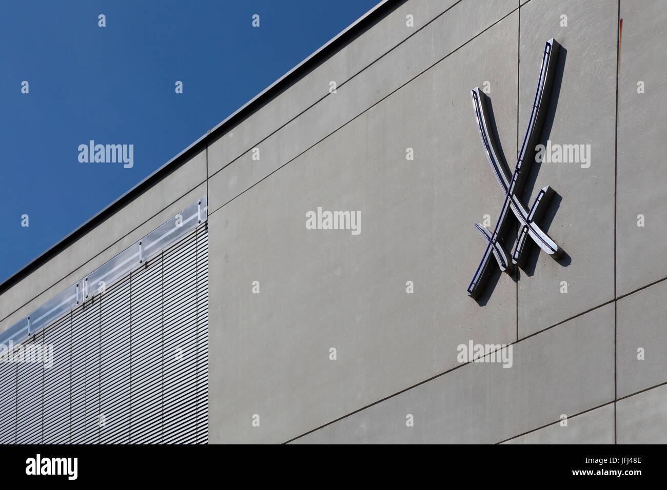 Meissen Sachsen Meissen Porzellan Firmenlogo Stockfoto