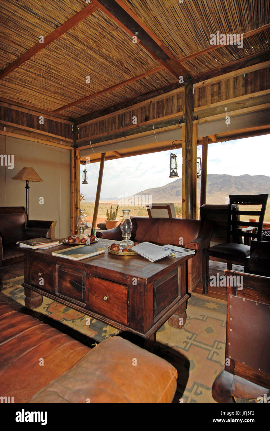 Afrika, Namibia, NamibRand Nature Reserve, Wolwedane Dünen, Lager Stockfoto