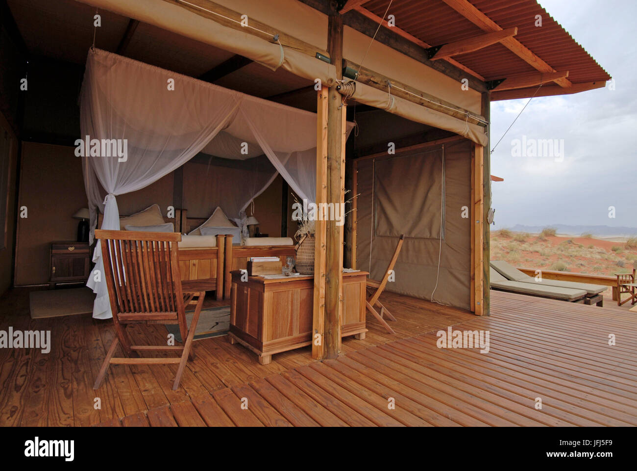 Afrika, Namibia, NamibRand Nature Reserve, Wolwedane Dunes Lodge, Stockfoto