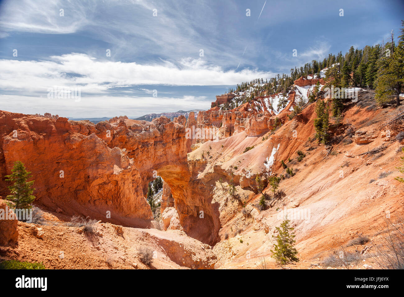 Felsformationen und Felsen Bögen in Bryce Canyon Nationalpark, Utah, USA Stockfoto