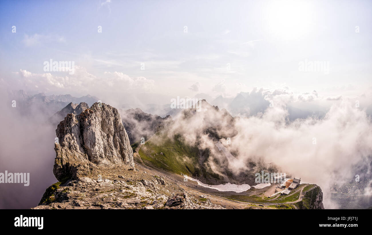 Ansicht der westlichen Karwendelspitze (Bergspitze) auf KarwendelMine