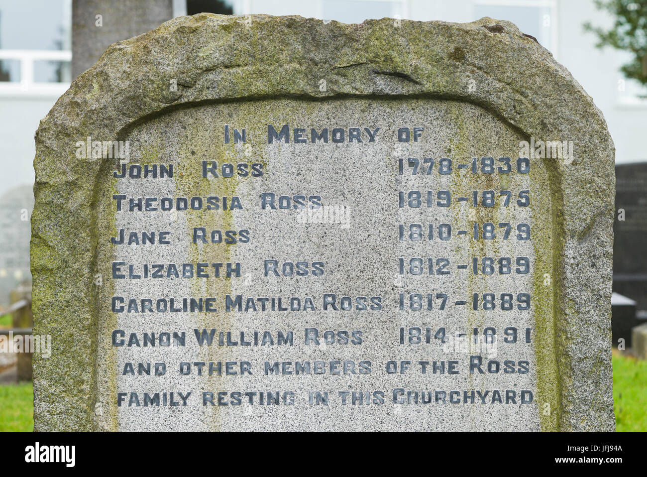 Großbritannien, Nordirland, County Londonderry, Limavady, Heimat des Komponisten von Danny Boy, Jane Ross, 1810-1879, Grabstätte Stockfoto