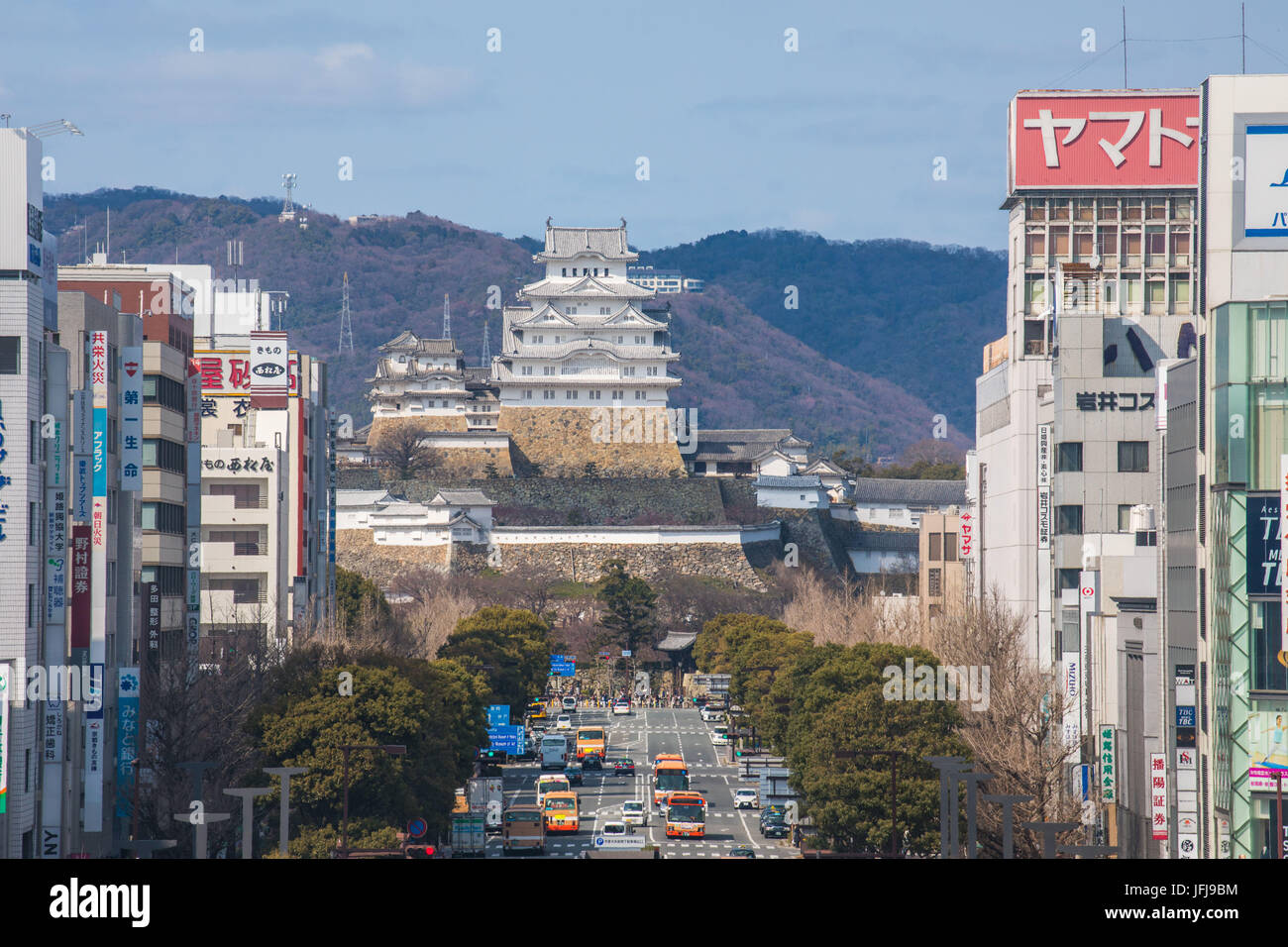 Japan, Himeji Stadt Himeji Castle, UNESCO-Welterbe Stockfoto