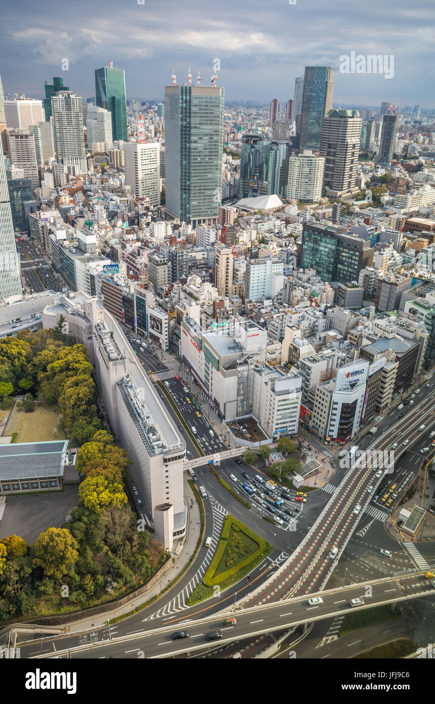 Japan, Tokyo City, Shuto Expressway, Roppongi Akasaka - Bereich Stockfoto