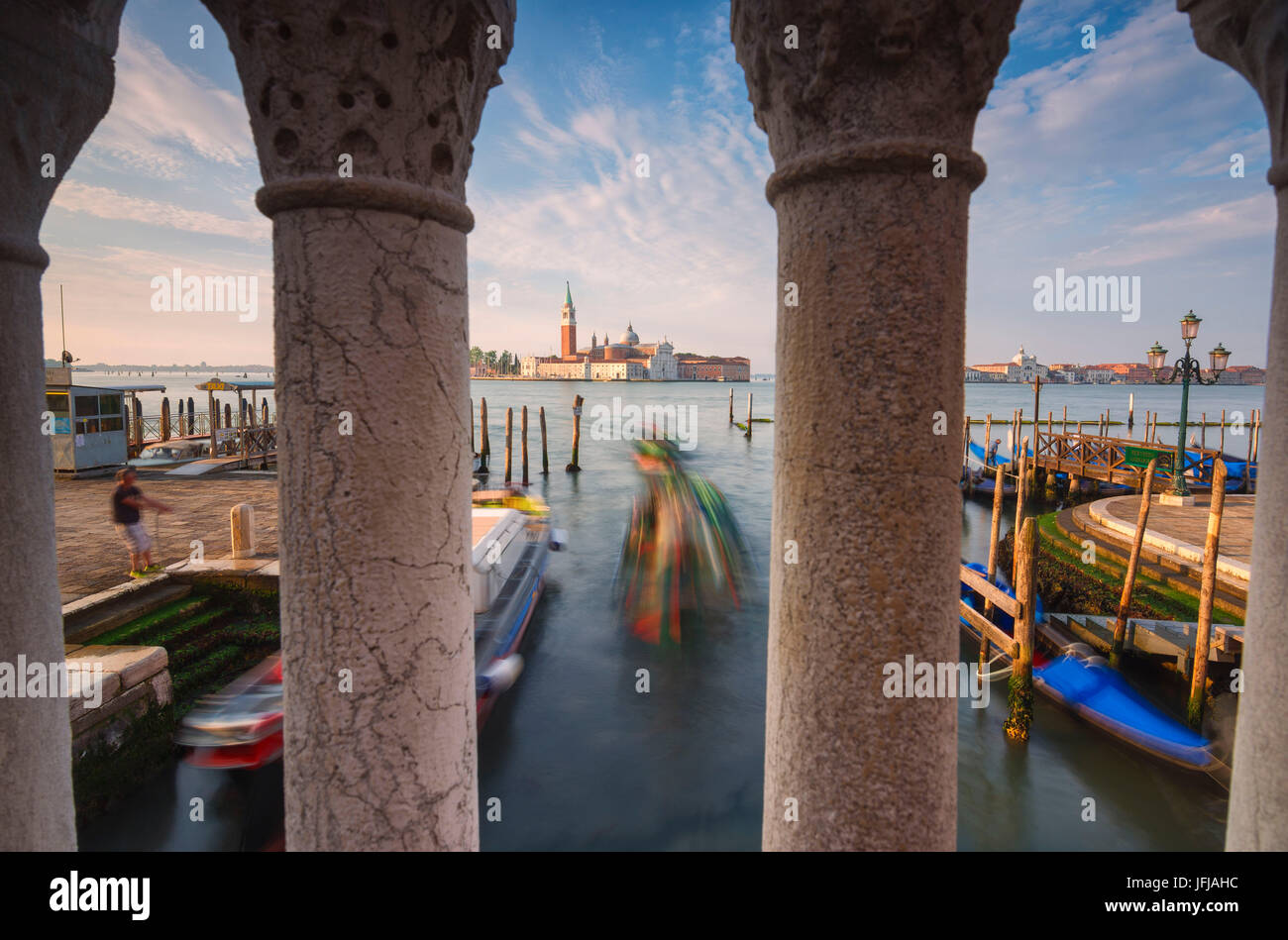 Europa, Italien, Venedig in der Abenddämmerung, Provinz Venedig, Stockfoto