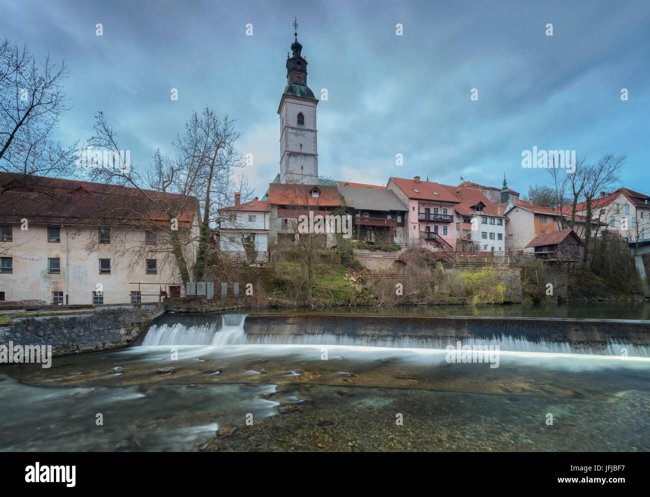 Europa, Slowenien, der alten mittelalterlichen Stadt Skofja Loka Stockfoto