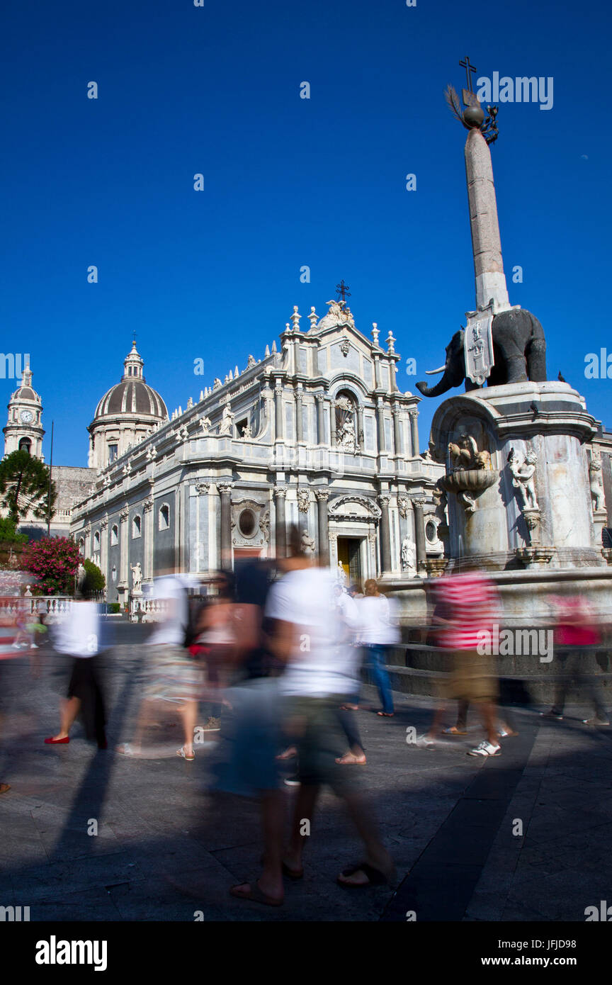 Piazza Duomo, Catania, Sizilien, Italien, Europa Stockfoto