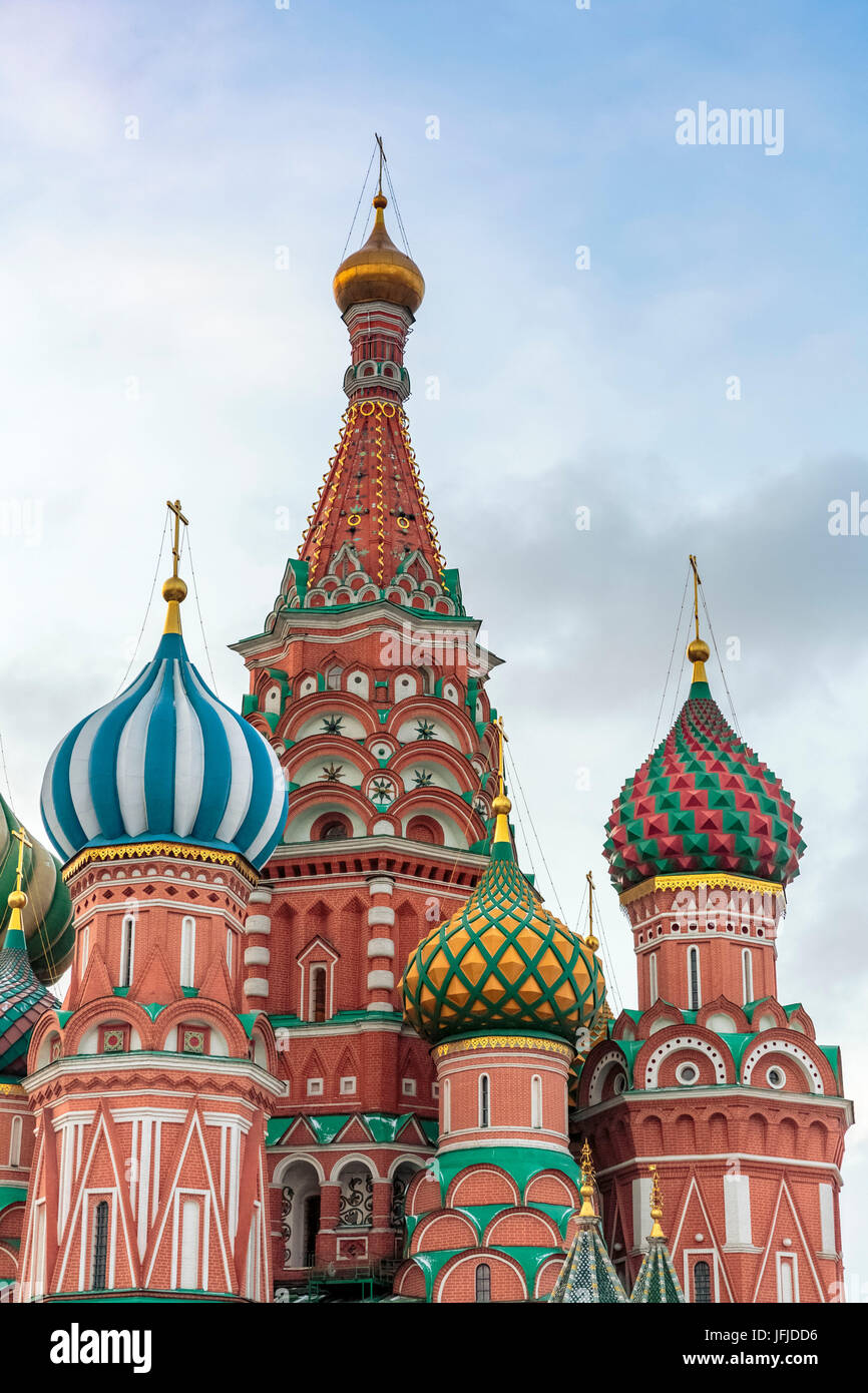 Russland, Moskau, Roter Platz, Basilius Kathedrale Stockfoto
