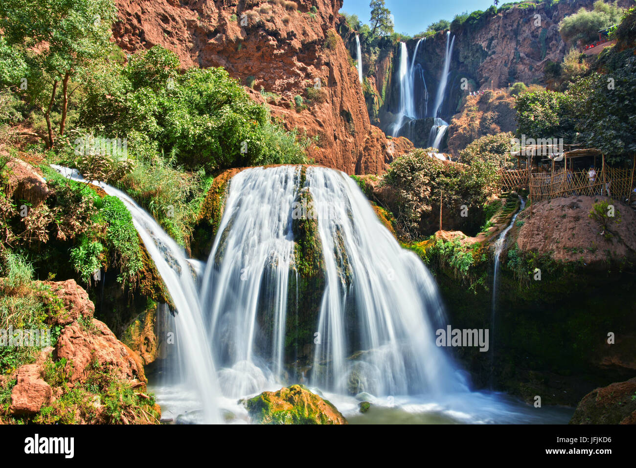 Ouzoud Wasserfälle in der Nähe der Grand Atlas Dorf Tanaghmeilt Stockfoto