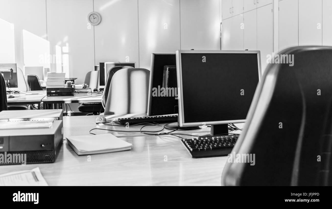 Klassenzimmer - PC-Raum Stockfoto