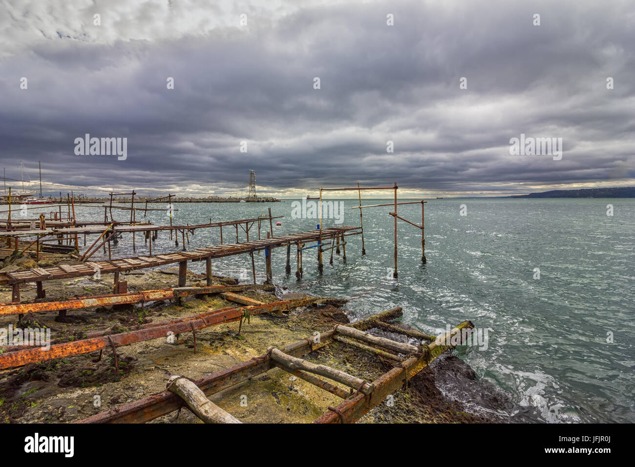 In der Nähe des Fischerdorf Stockfoto