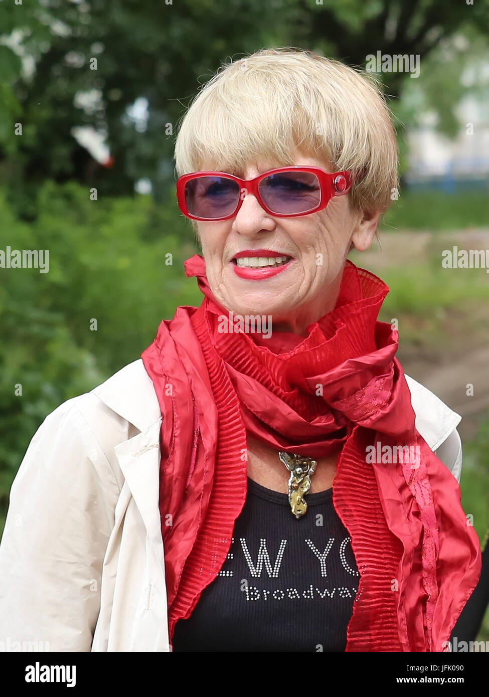 Monika Ehrhardt-Lakomy (Ehefrau von Reinhard Lakomy) Stockfoto