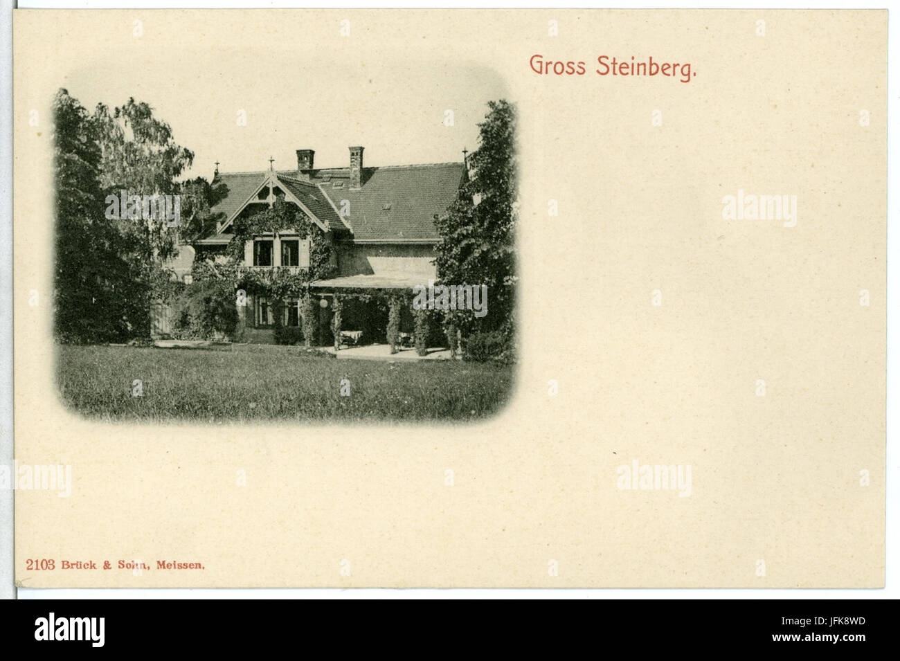 02103-Groß-Steinberg-1901-Ansicht-Brück & Sohn Kunstverlag Stockfoto