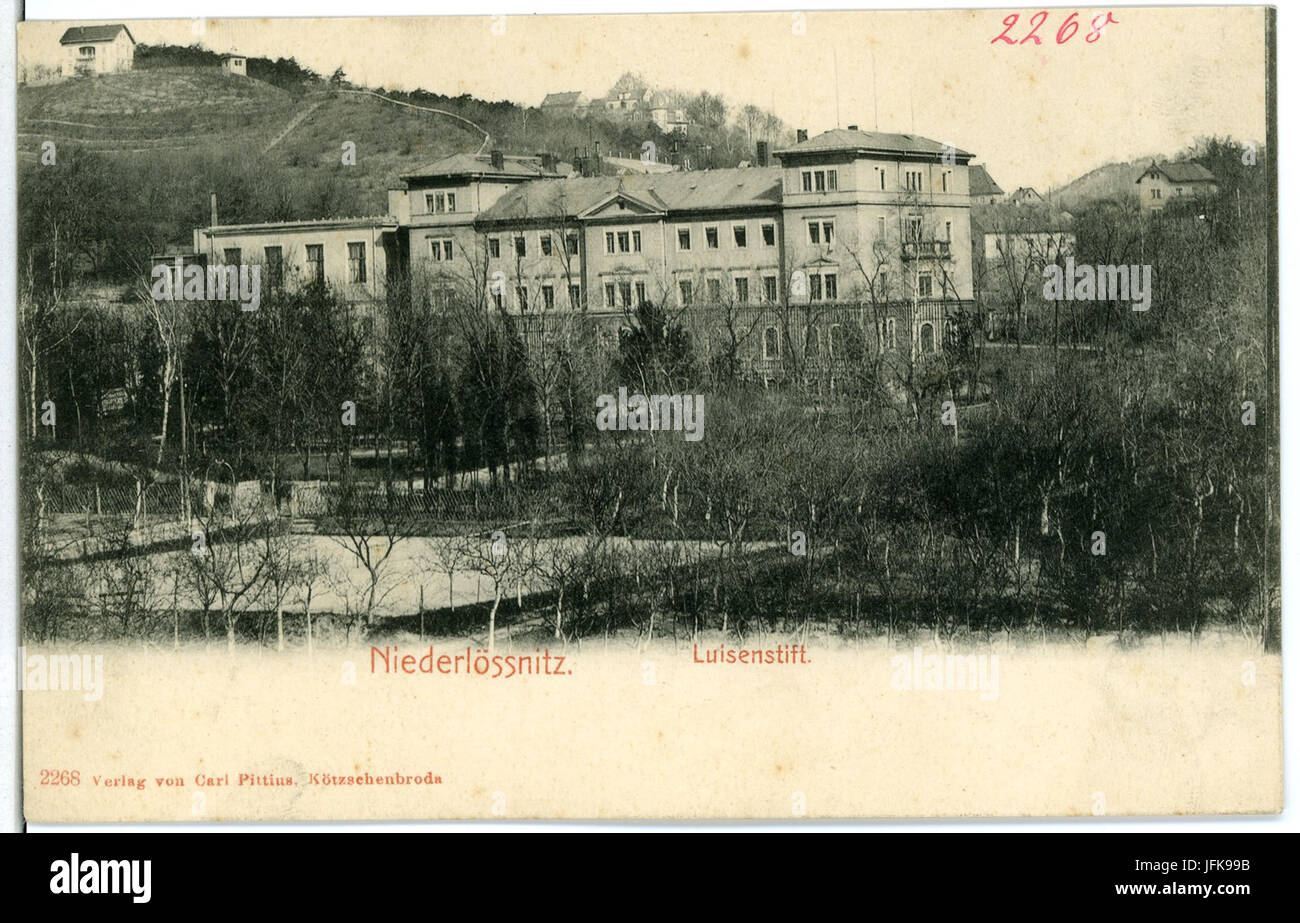 0 68-Niederlößnitz-1902-Louisenstift-Brück & Sohn Kunstverlag Stockfoto