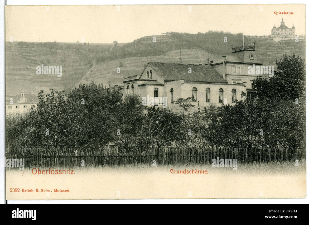 02382-Oberlößnitz-1902-Grundschänke-Brück & Sohn Kunstverlag Stockfoto