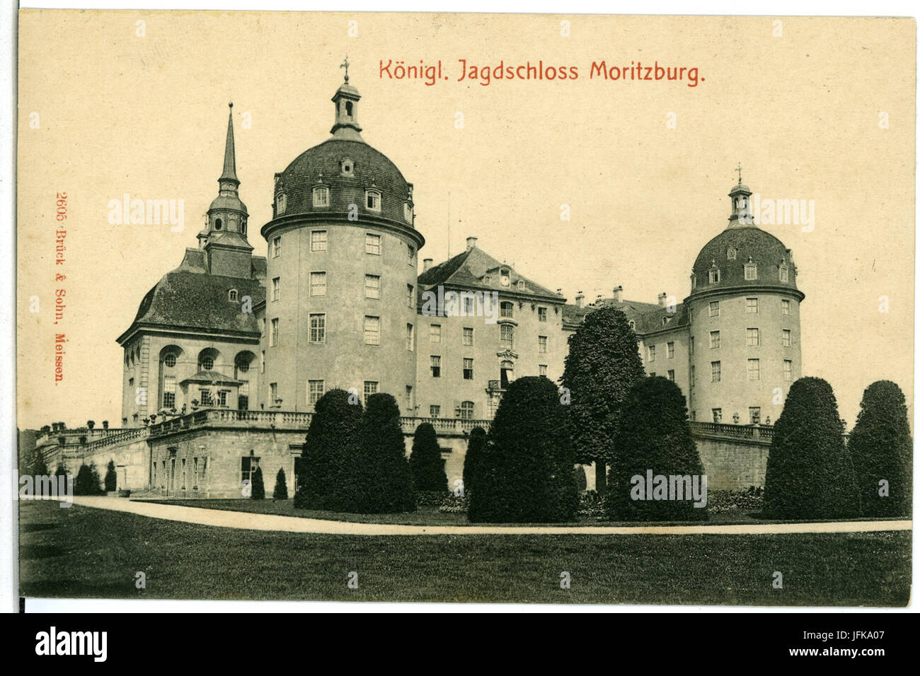 02605-Moritzburg-1902-Jagdschloß-Brück & Sohn Kunstverlag Stockfoto