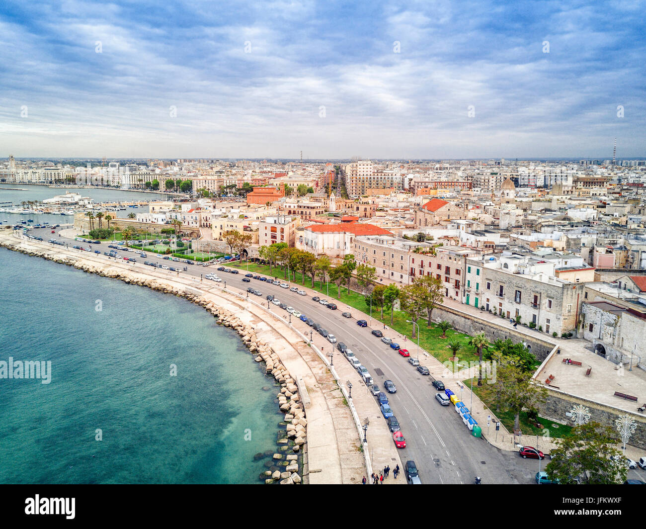 Panoramablick auf Altstadt, Bari, Apulien, Italien Stockfoto
