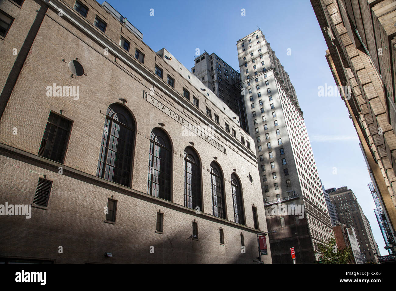 New York Curb Marktgebäude - 113-123 Greenwich Street Stockfoto