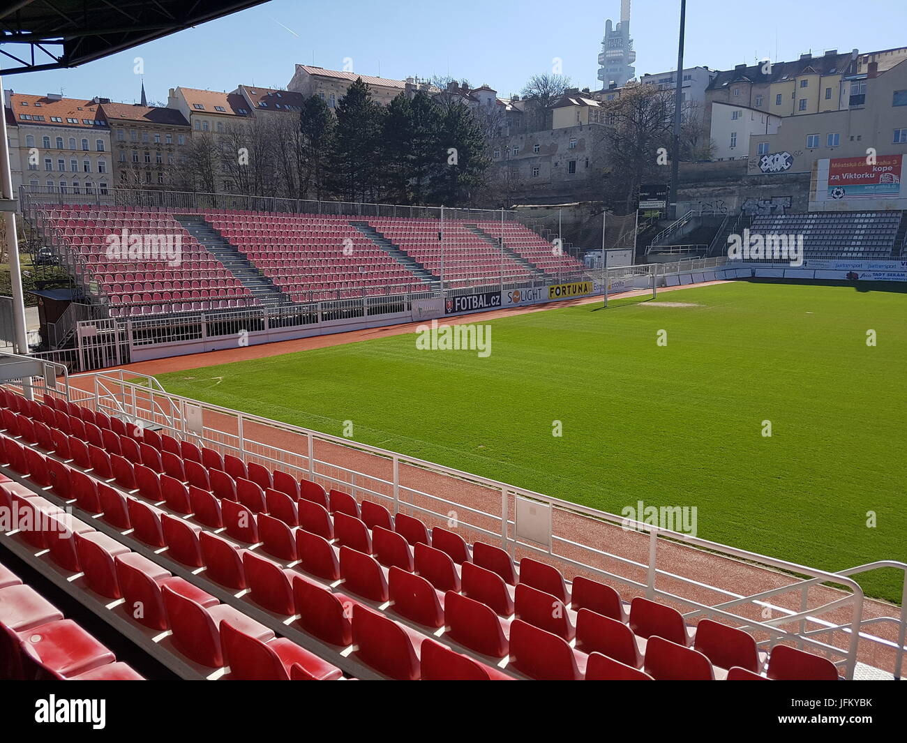 FK Viktoria Stadion, FK Viktoria Žižkov, Prag Stockfoto
