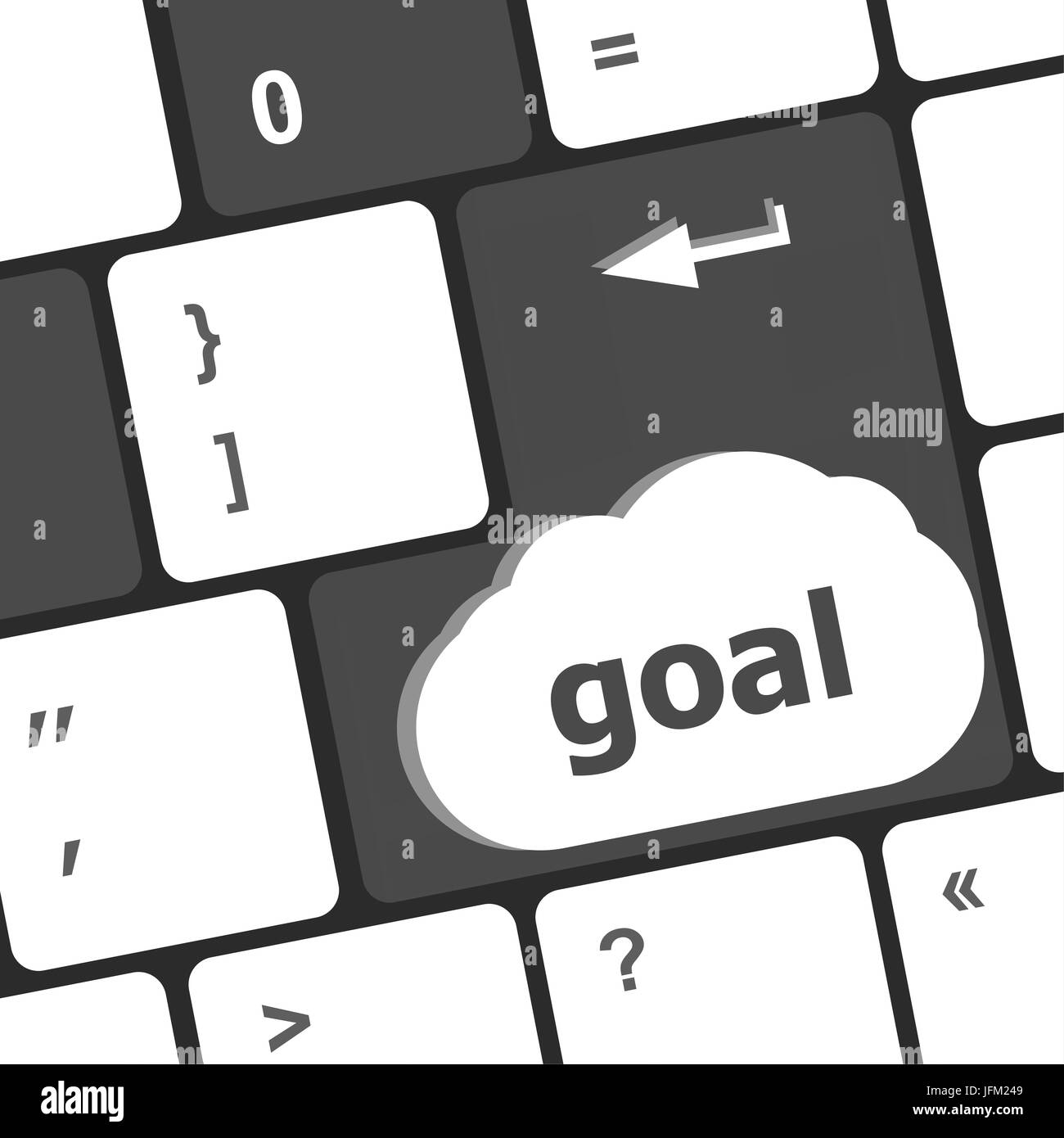 Schaltfläche "Ziel" auf Computer-Tastatur - Business-Konzept Stockfoto