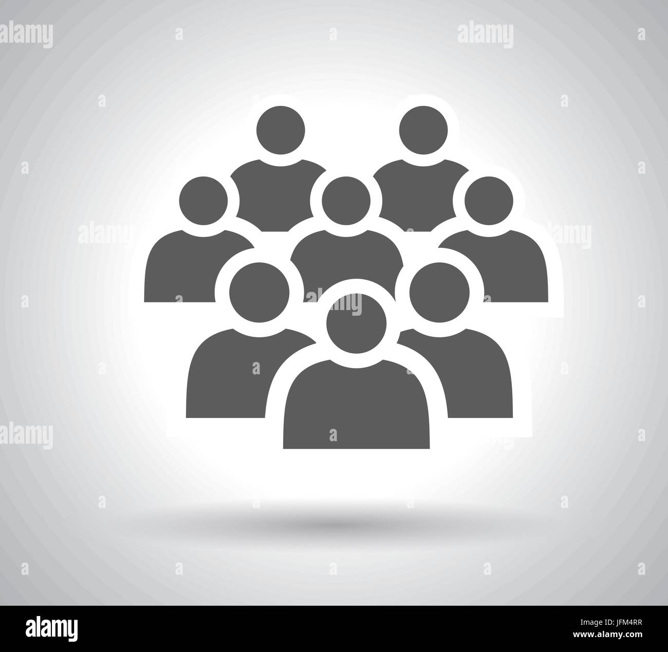Abbildung der Menge Leute - Vektor Icon Silhouetten Stock-Vektorgrafik ...