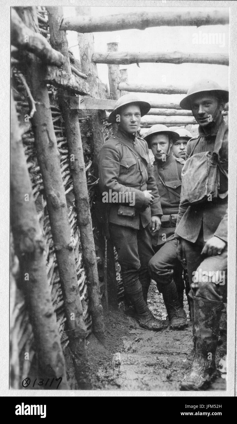 Marines im Front-Line Gräben, Sektor Toulon, Frankreich, 22. März 1918 Stockfoto
