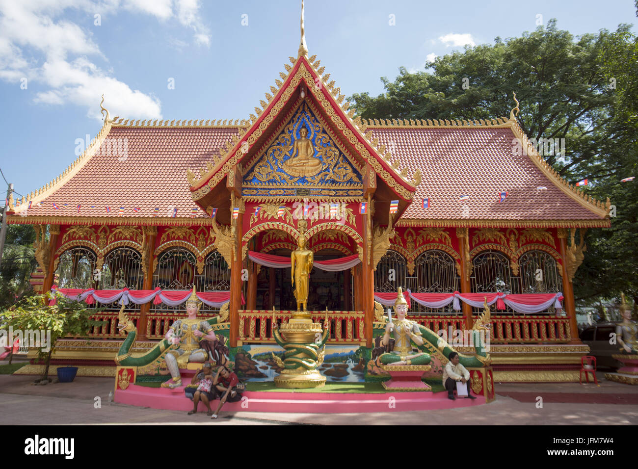 LAOS VIENTIANE WAT SI MUANG Stockfoto