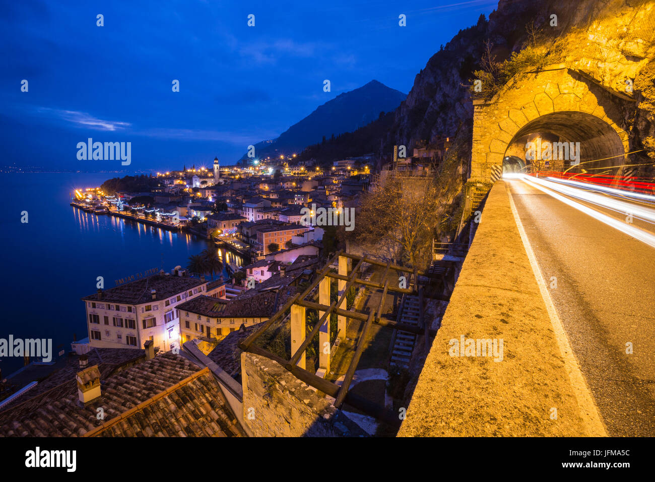 Limone Sul Garda, Gardasee, Lombardei, Italien Stockfoto