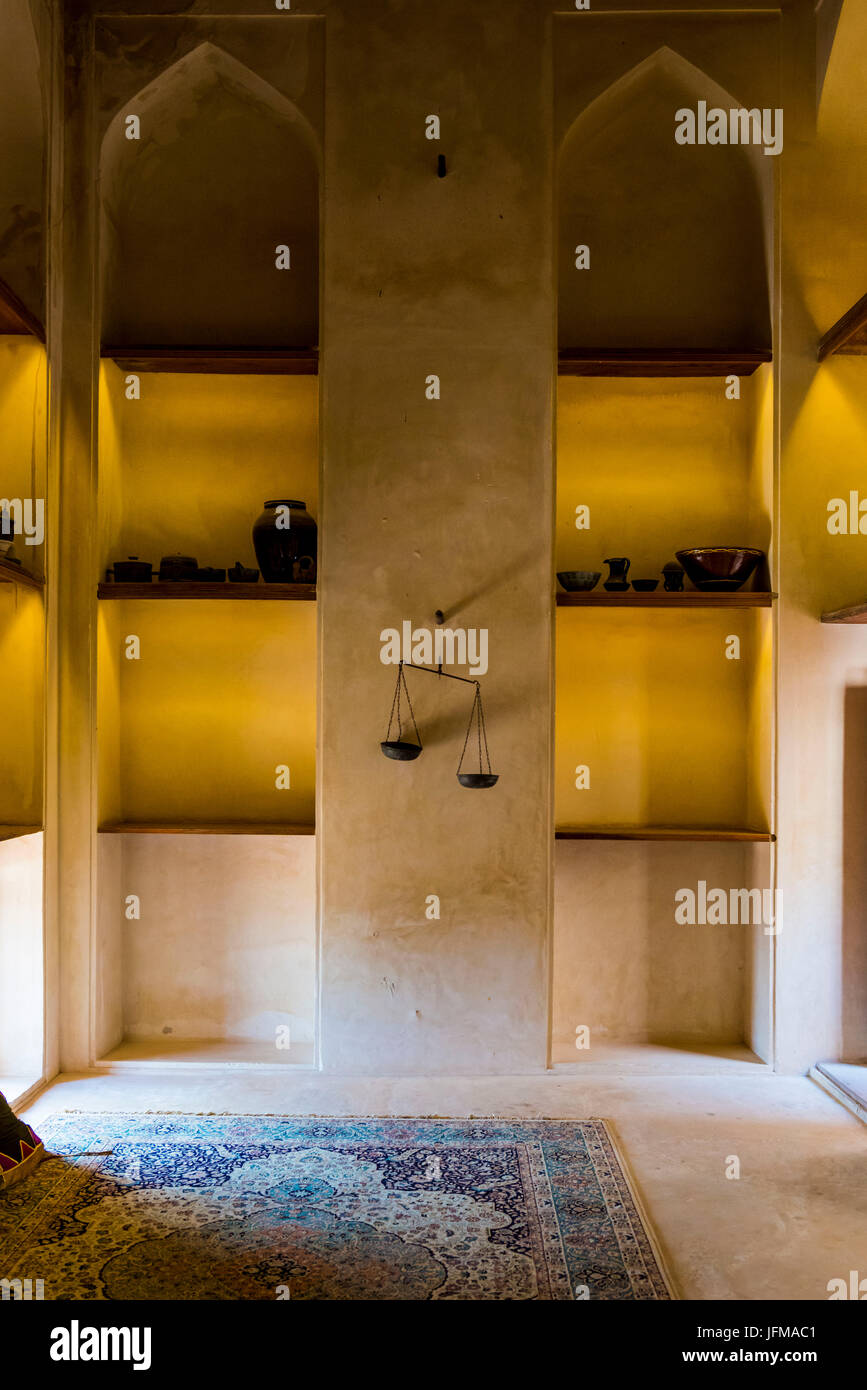 Feine Burg, Sultanat Oman, Naher Osten, Innenraum, Stockfoto