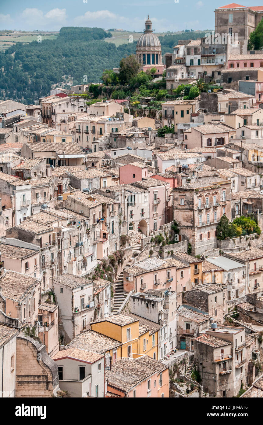 Ragusa, Sizilien, Italien, Europa-Viertel, Noto-Tal, Ibla, Aussichtspunkt Stockfoto